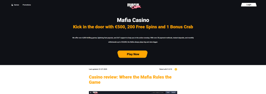 ¿Cuál es el mejor casino online? Mafia Casino